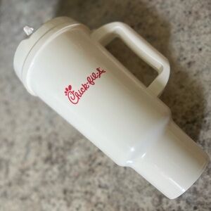 Vintage Chick-fil-A White Travel Cup with Handle